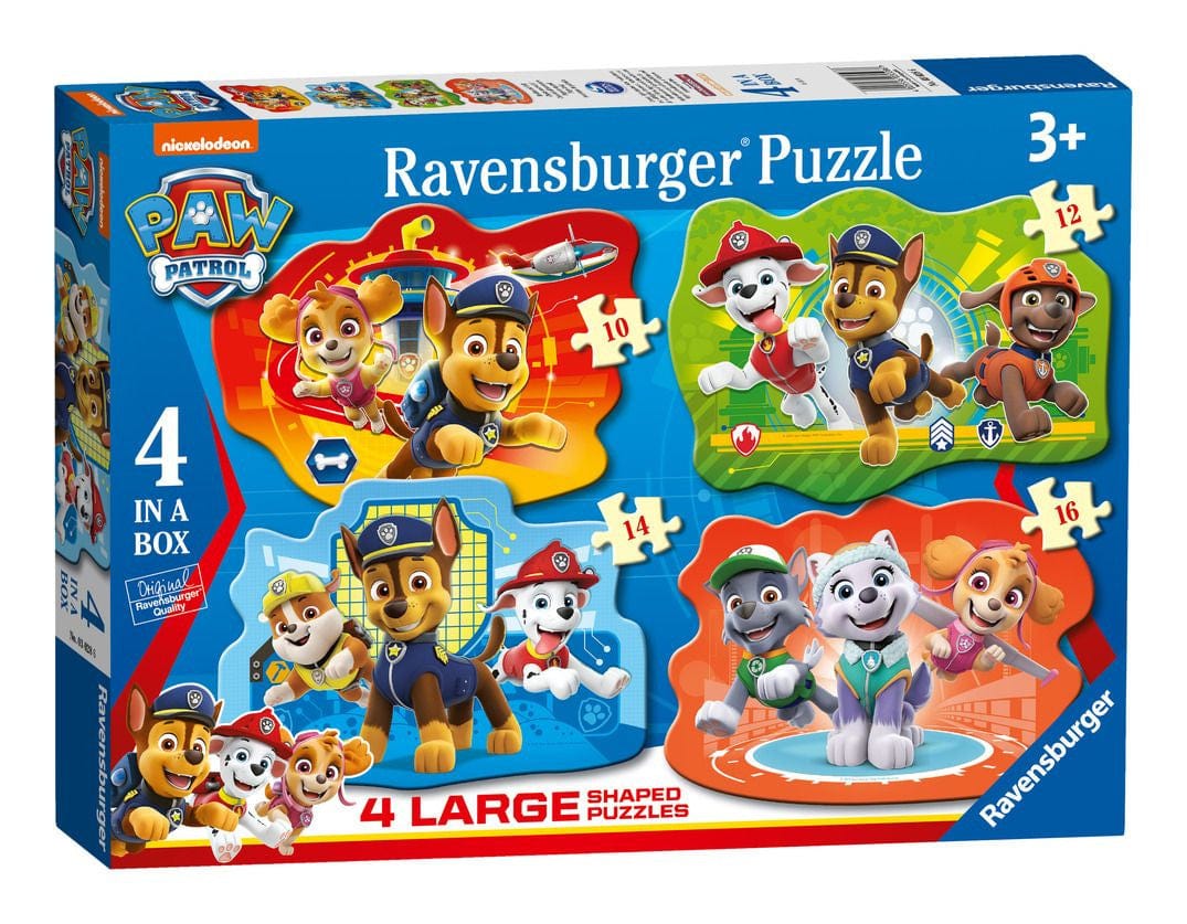 Ravensburger Paw Patrol 4 In A Box 10, 12, 14, 16 Piece Jigsaw Puzzle