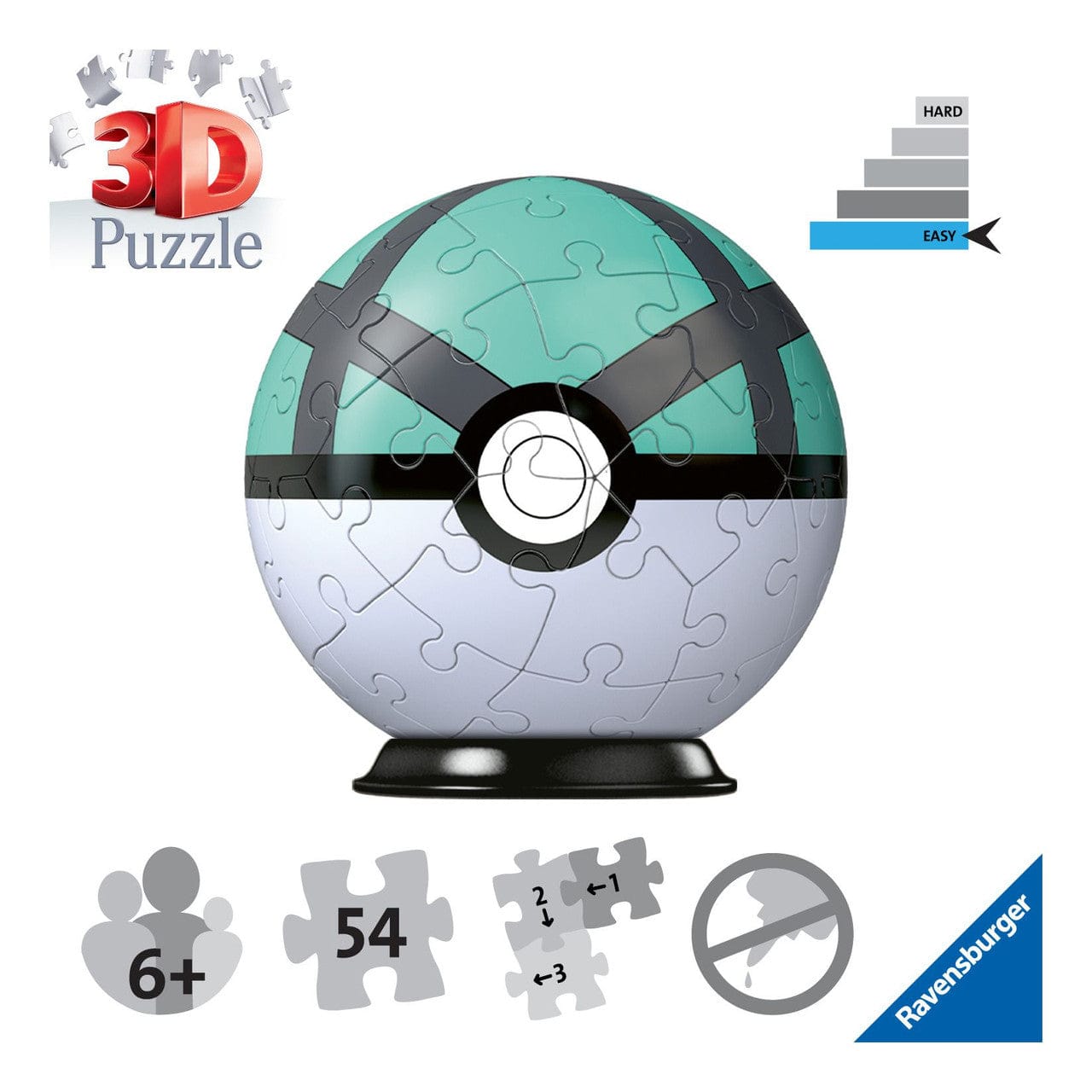 Ravensburger Pokemon Net Ball 55 Piece 3D Jigsaw Puzzle