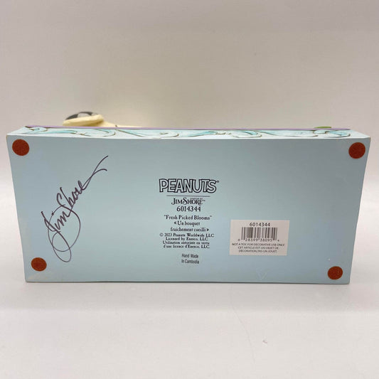 Snoopy and Woodstock Picking Flowers Figurine Signed By Jim Shore 6014344 Snoopy and Woodstock Picking Flowers Figurine Signed By Jim Shore 6014344