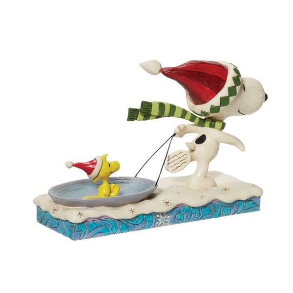Snoopy and Woodstock Sledding Christmas Figurine By Jim Shore 6013044