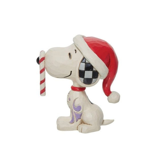 Snoopy Glitter Candy Cane Mini Christmas Figurine By Jim Shore 6013048 Snoopy Glitter Candy Cane Mini Christmas Figurine By Jim Shore 6013048