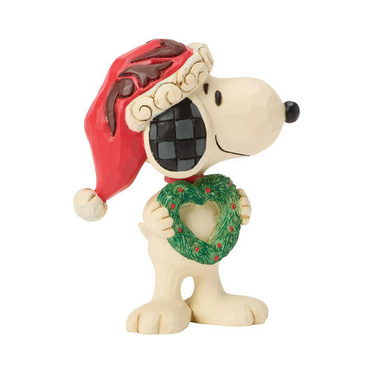 Snoopy with Heart Wreath Mini Figurine Peanuts By Jim Shore 6018690 Snoopy with Heart Wreath Mini Figurine Peanuts By Jim Shore 6018690