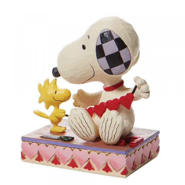 Snoopy with Hearts Garland Figurine By Jim Shore