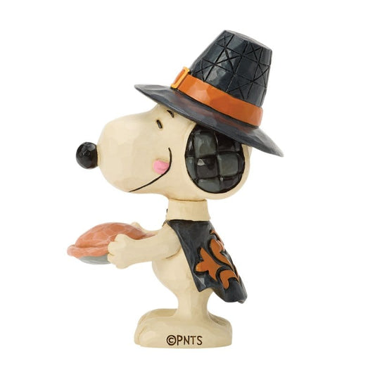 Snoopy with Pumpkin Pie Mini Peanuts by Jim Shore 6018514 Snoopy with Pumpkin Pie Mini Peanuts by Jim Shore 6018514