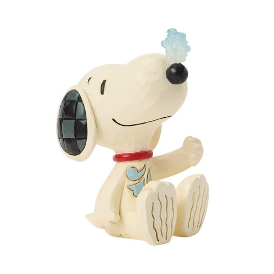 Snoopy with Snowflake on Nose Mini Figurine Peanuts By Jim Shore 6018685 Snoopy with Snowflake on Nose Mini Figurine Peanuts By Jim Shore 6018685