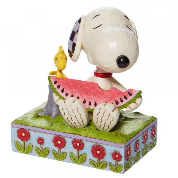 Snoopy & Woodstock Eating Watermelon Figurine By Jim Shore