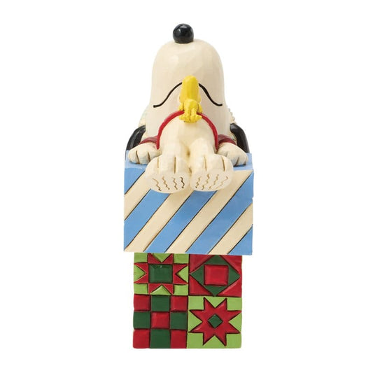 Snoopy & Woodstock on Stacked Gifts Figurine Peanuts By Jim Shore 6018683 Snoopy & Woodstock on Stacked Gifts Figurine Peanuts By Jim Shore 6018683