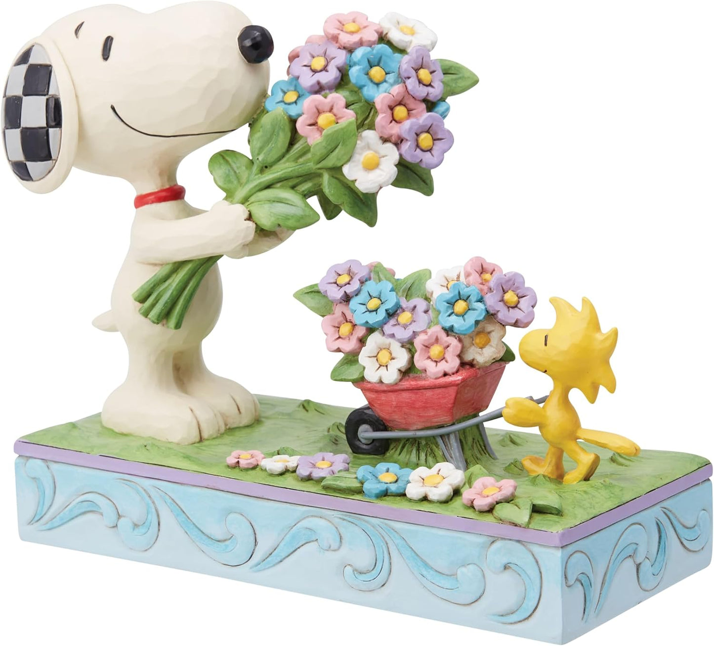 Snoopy & Woodstock Picking Flowers Figurine - Peanuts by Jim Shore