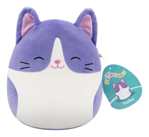 Squishmallows 7.5" Tzeitel Lavender And White Tuxedo Cat Plush Squishmallows 7.5" Tzeitel Lavender And White Tuxedo Cat Plush