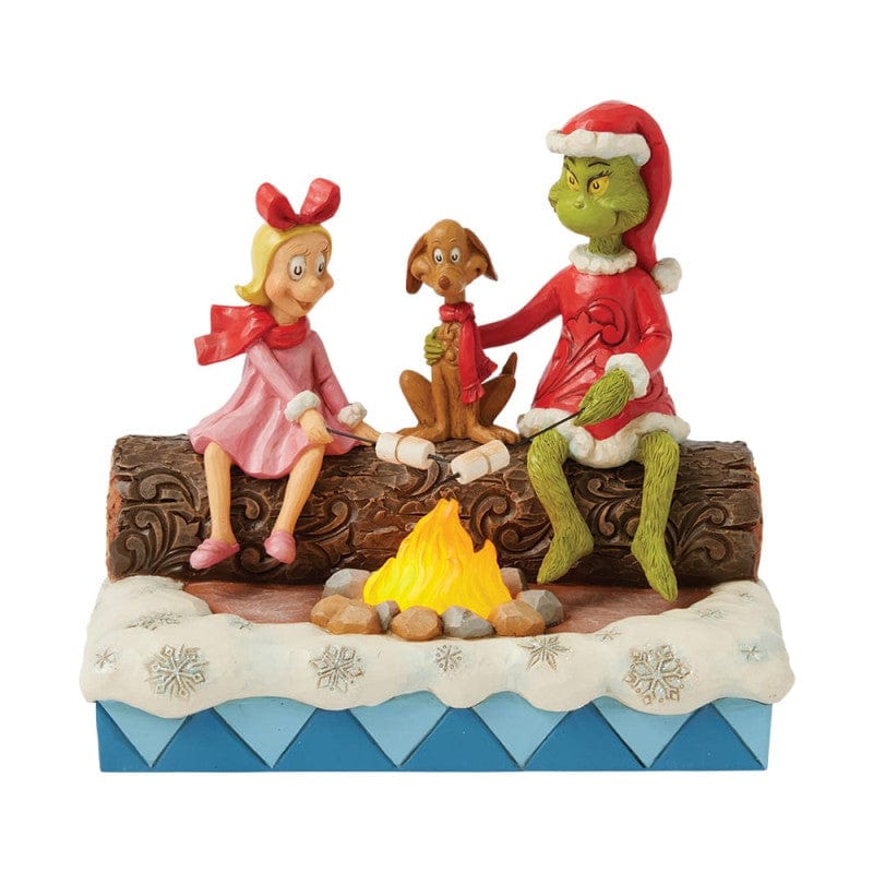 The Grinch, Cindy Lou & Max Toasting Marshmallows LED Figurine By Jim Shore 6017072