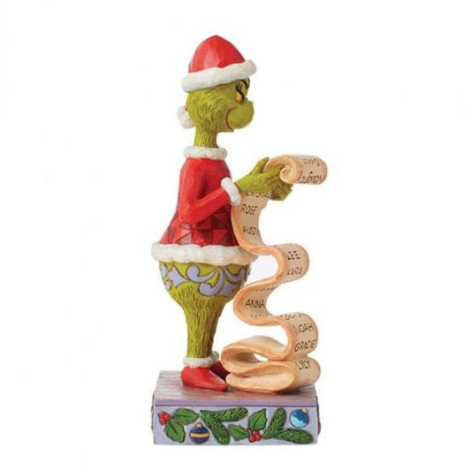 The Grinch Holding Naughty/Nice List Figurine By Jim Shore 6015217 The Grinch Holding Naughty/Nice List Figurine By Jim Shore 6015217