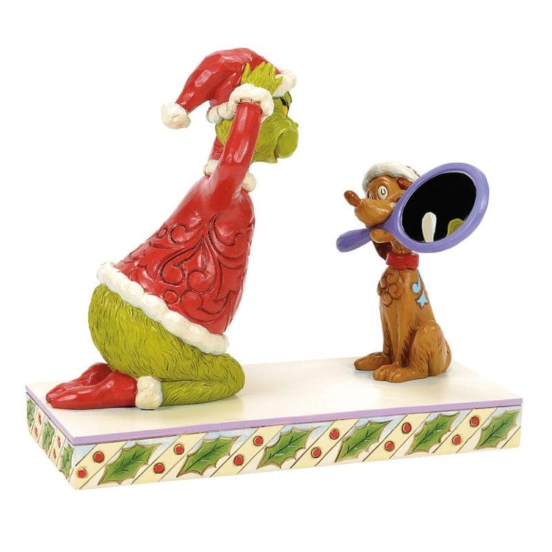 The Grinch Max Holding A Mirror for Grinch Figurine By Jim Shore 6017068