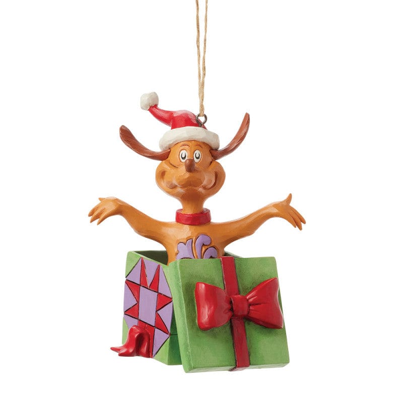 The Grinch Max In A Present Hanging Ornament Figurine By Jim Shore 6017079
