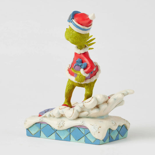 The Grinch Snowboarding Figurine By Jim Shore 6017066 The Grinch Snowboarding Figurine By Jim Shore 6017066