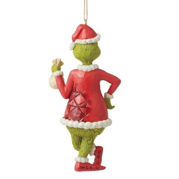 The Grinch with Bag of Coal Hanging Ornament By Jim Shore 6012708