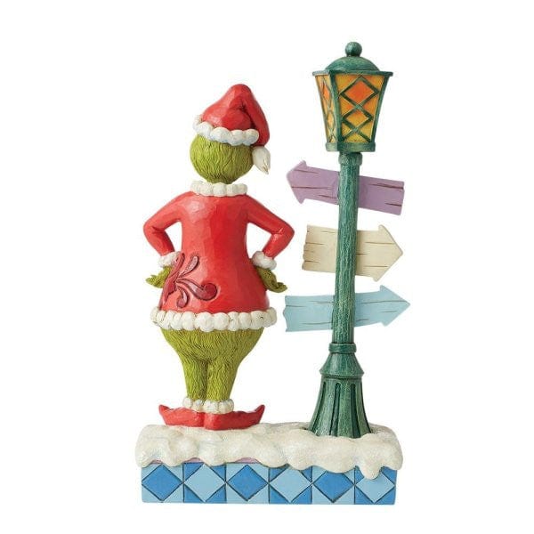 The Grinch with Street Sign Figurine By Jim Shore 6012699