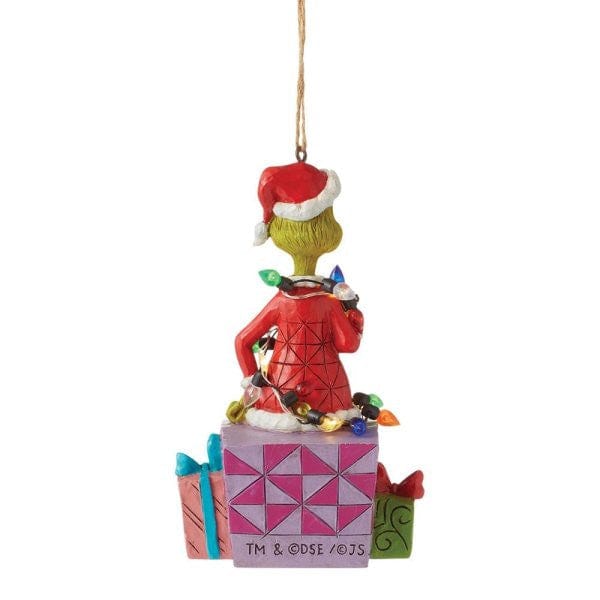 The Grinch Wrapped in Lights Hanging Figurine By Jim Shore 6012709