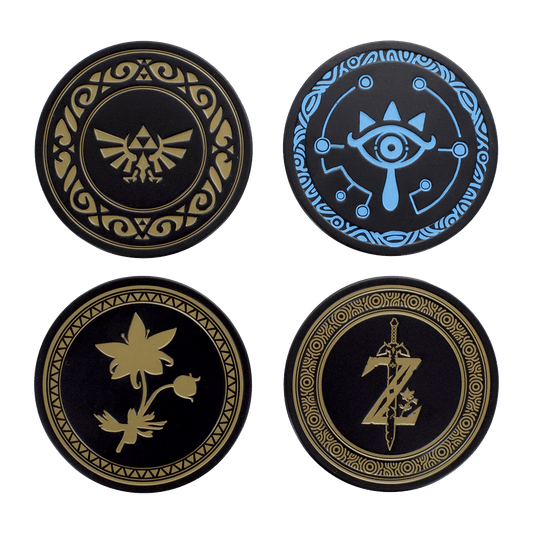 The Legend Of Zelda Breath Of The Wild Metal Coasters By Paladone The Legend Of Zelda Breath Of The Wild Metal Coasters By Paladone
