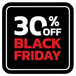 Yellow and black badge with bold text reading 30% OFF DEALS and CLICK HERE at the bottom, promoting a discount offer.