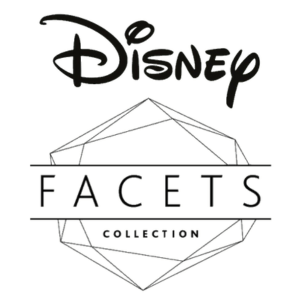 Black and white logo with Disney in script above a geometric diamond shape. Inside the diamond, FACETS is written in all caps, with COLLECTION below in smaller letters.