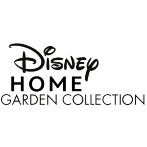 Black and white logo with the words Disney Home Garden Collection in a mix of playful and modern fonts. The word Disney is styled in its signature script.