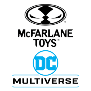 Logo featuring a black McFarlane Toys emblem above the words McFarlane Toys, with the blue DC logo and the word Multiverse in blue below.