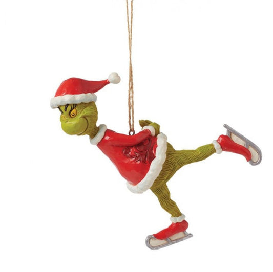 The Grinch Ice Skating Hanging Ornament By Jim Shore 6015225