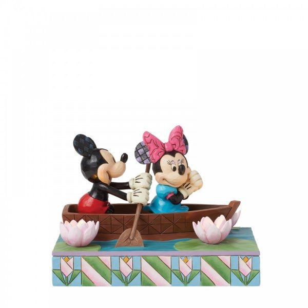 Disney Traditions Row-mance is in the Air (Mickey & Minnie in a Rowboat Light- Up Figurine) By Jim Shore 6016328
