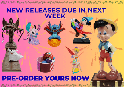 Promotional image with animated characters and text about new releases and pre-ordering.
