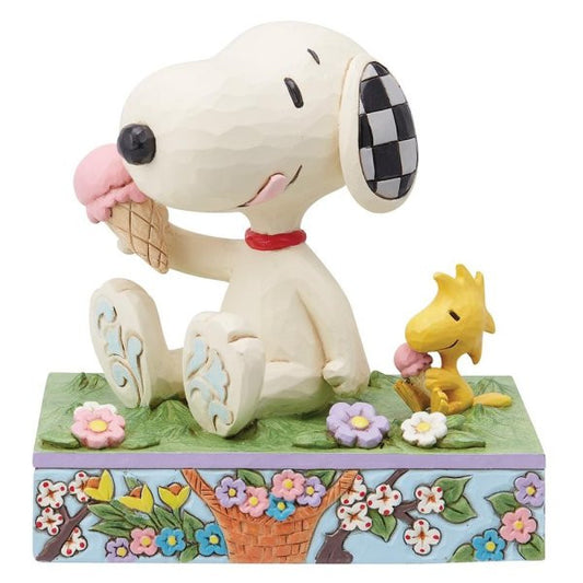 A Summertime Treat (Snoopy Eating Ice Cream) Peanuts Figurine By Jim Shore 6014349