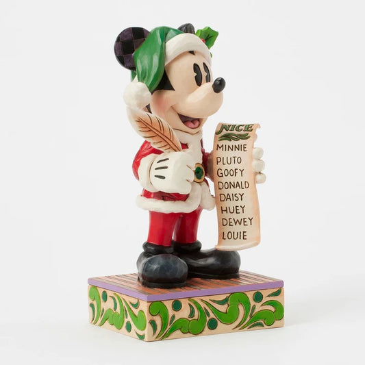 Disney Traditions Twenty Years of Magic (Santa Mickey Naughty/Nice List) Figurine By Jim Shore 6016890