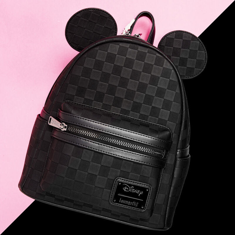 Loungefly Mickey Mouse Black Checked Disney Mini Backpack WDBK3854