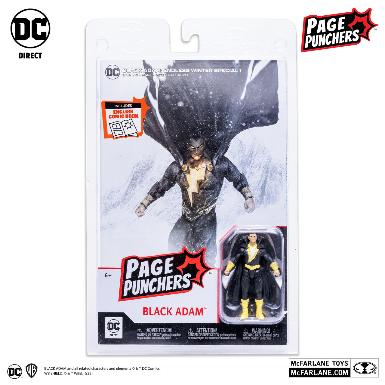 Page Punchers Black Adam 3" Figure With Comic