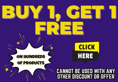 banner advertising a buy one get one free offer