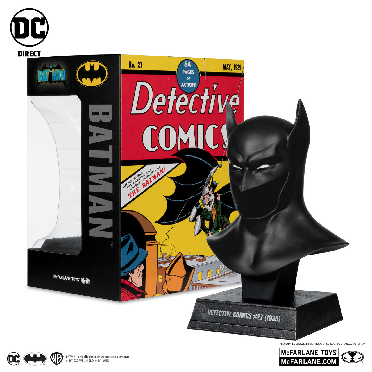 detective comics replica cowl by mcfarlane toys