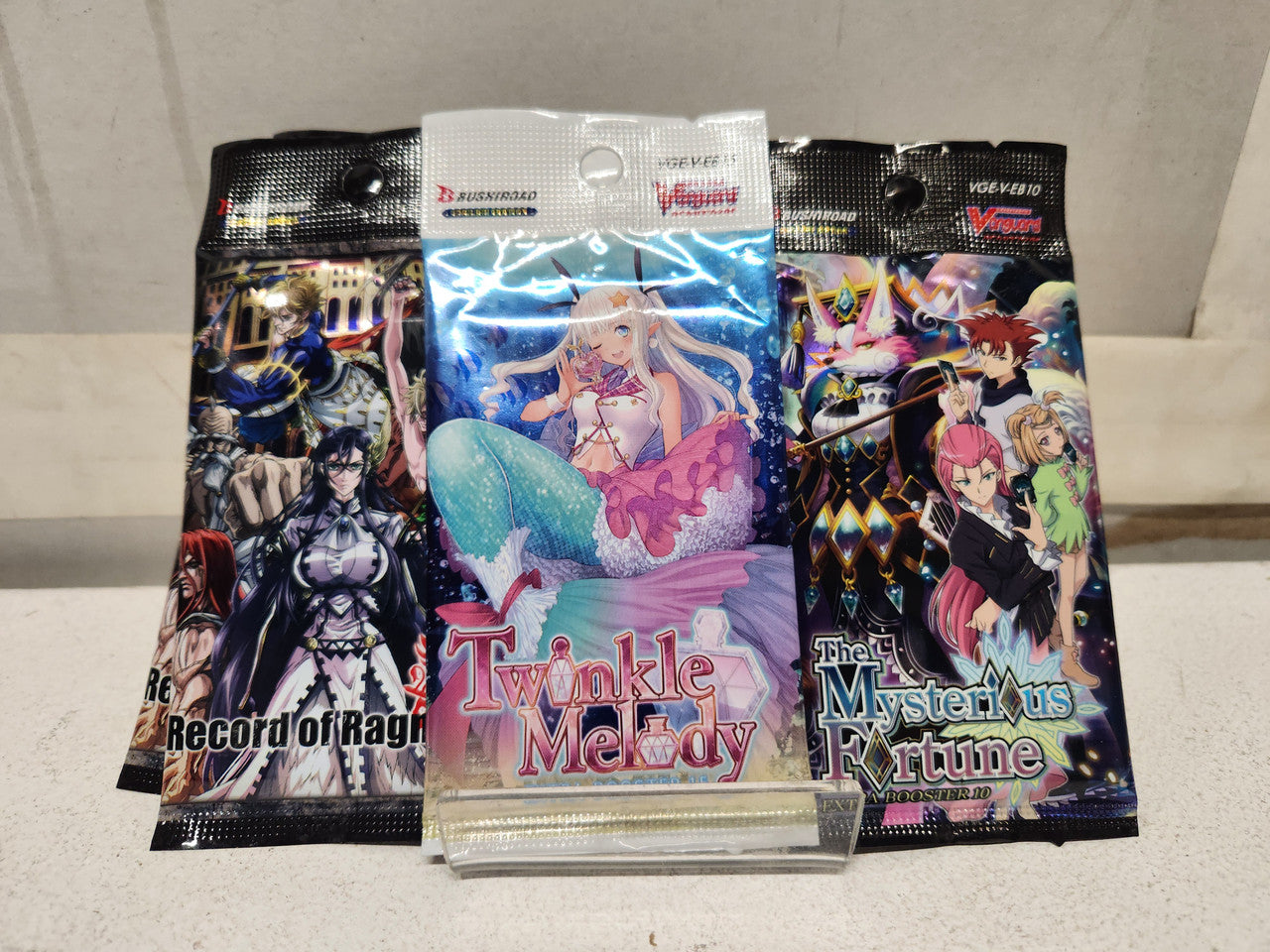Cardfight! Vanguard 2x Mysterious Fortune 2x record Of Ragnarok  1x Twinkle Melody Booster Packs