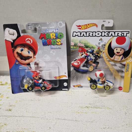 HOT WHEELS VALUE PACK - Set of 4 Hot Wheels Mario Kart Vehicles