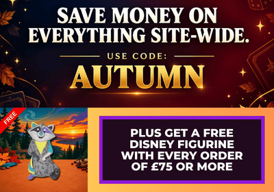 Promotional graphic with the text 'SAVE MONEY ON EVERYTHING SITE-WIDE. USE CODE: AUTUMN' in large white and gold lettering over a dark autumn-themed background.