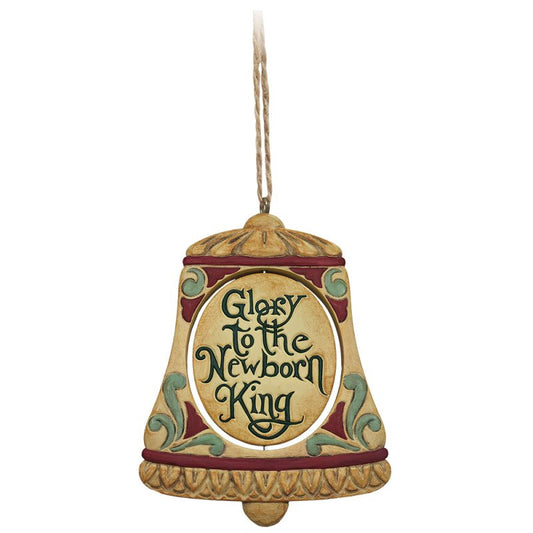 Heartwood Creek By Jim Shore Rotating Holy Family In Bell Hanging Ornament 6017243