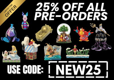 banner advertising 25% off all pre-orders on a black background