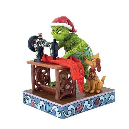 The Grinch and Max Sewing A Santa Suit Figurine By Jim Shore 6017059