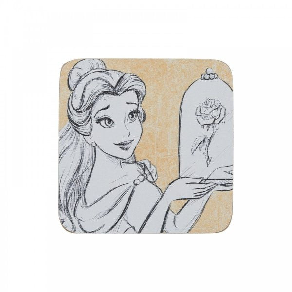 Disney Love Blooms Belle Coaster Set of 4 A31837