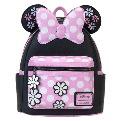 Loungefly Minnie Mouse Floral Rock The Dots Disney Mini Backpack WDBK3879