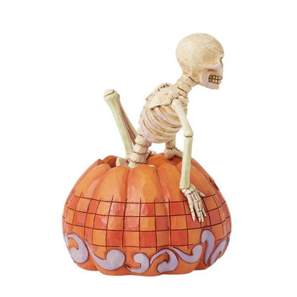 Heartwood Creek By Jim Shore Scared To The Bone (Skeleton in a Pumpkin) 6016643