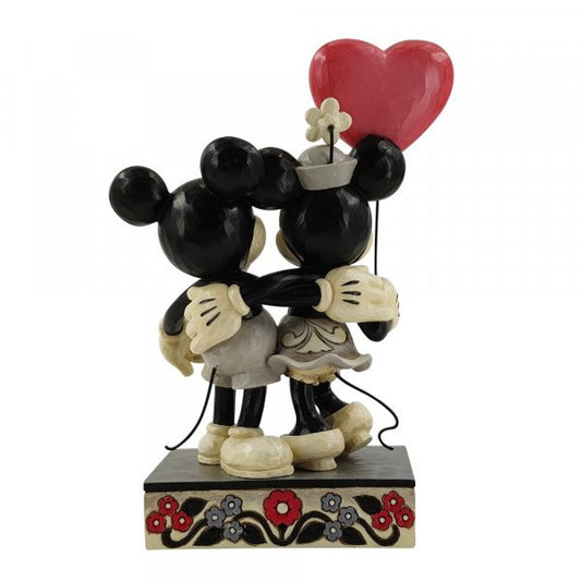 back view of Disney Traditions Mickey and Minnie Love Balloon figurine by Jim Shore
