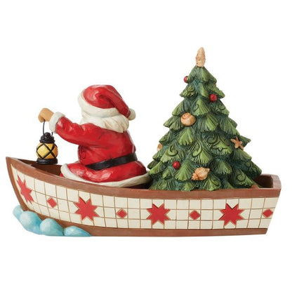 Heartwood Creek By Jim Shore Seas Of Giving (Santa in a boat) Figurine 6014504