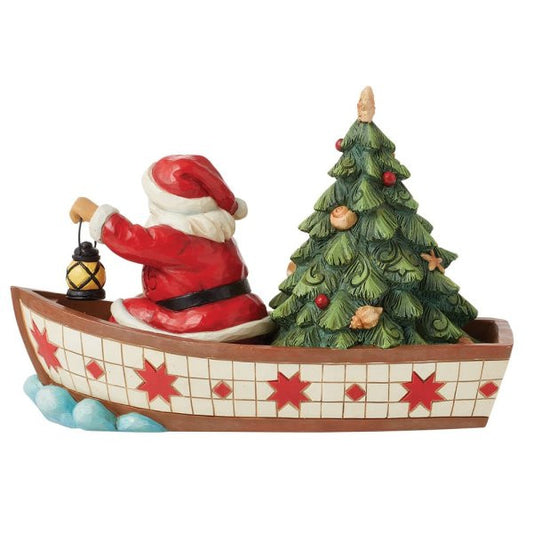 Heartwood Creek By Jim Shore Seas Of Giving (Santa in a boat) Figurine 6014504