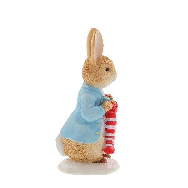 Beatrix Potter Peter Rabbit with his Stocking Christmas Figurine A31051