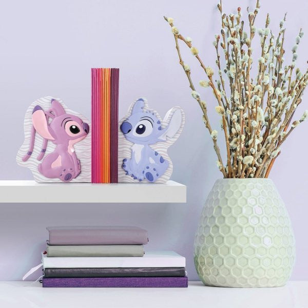 Disney Home Stitch and Angel Bookends A32324