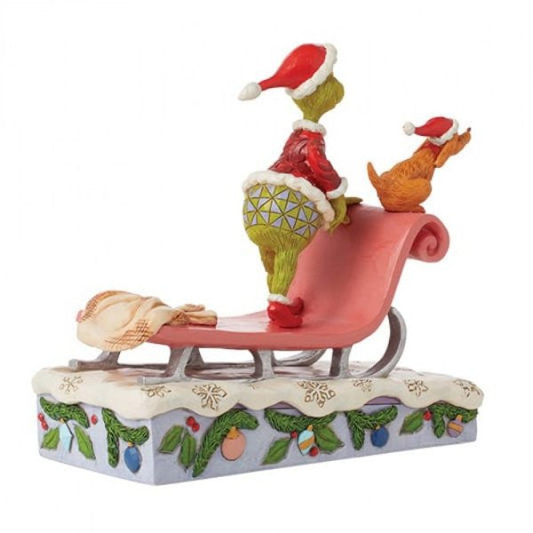 The Grinch and Max On A Sled Figurine By Jim Shore 6015215